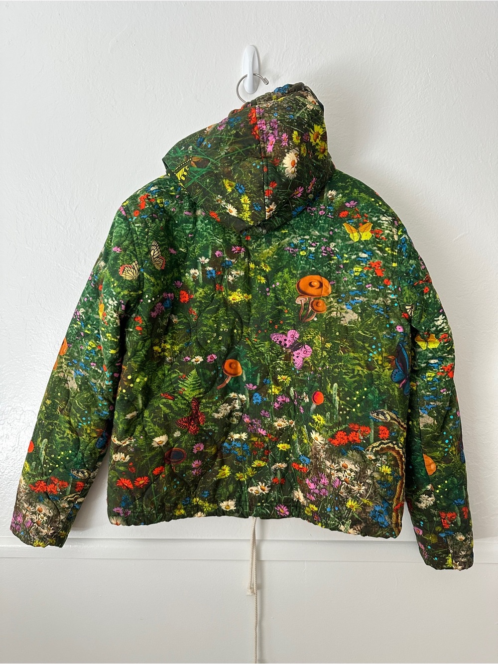 Mother Double Draw Zip Hoodie Jacket In Sleeping In The Garden Small - Picture 8 of 8